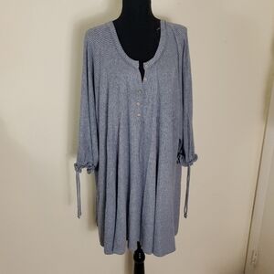 A Beautiful Soul Size B Boho Beachy Grey Top